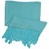 Designer Half Net Diamond Stole- Sky Blue